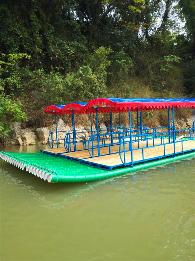 行业领先的新一代的绿色材料PVC管塑料竹筏